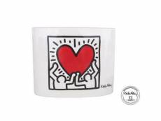 Vase deco keith haring "men with heart"