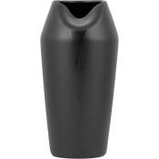 Vase Décoratif de Forme Abstraite fabriqué en Grès Noir 33 cm de Hauteur au Style Contemporain Beliani Noir