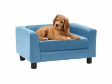 Vidaxl canapé pour chien turquoise 60x43x30 cm peluche et similicuir