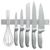 Vingo - 2x Porte-couteau bande magnétique 40cm 304 bande de couteau magnétique en acier inoxydable cuisines