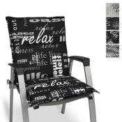 Beautissu Matelas Coussin pour Chaise Fauteuil de Jardin terrasse Relax 100x50x6cm - Design Flower ( chaise non incluse)