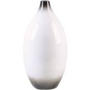 Beliani - Vase Décoratif Noir et Blanc Dégradé Brillant en Terre Cuite Idee de Cadeau ou Deco Cuisine de Style Classique Noir