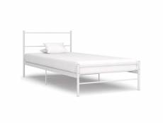 Cadre de lit blanc métal 90 x 200 cm 284692