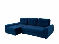 Canapé d'angle pour le salon, espace de rangement pour le linge, fonction sommeil, ottomane gauche - laura (riviera 81)