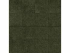 Carreaux adhésifs en cuir écologique carré vert olive grisé - 357251 - 1 m² 357251