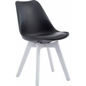 Chaise avec structure en bois blanc siège ergonomique