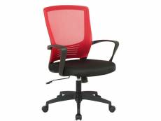 Chaise de bureau en maille kampen , noir / rouge