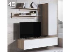 Combinaison de meubles luke 4e sonoma et blanc (1,6m)
