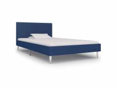 Esthetique lits et accessoires categorie port-louis cadre de lit bleu tissu 90 x 200 cm