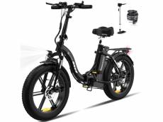 Evercross vélo électrique pliable léger 20" x4.0 fat tire, 500w électrique pliable d’assistance à la pédale, e-bike avec batterie 15ah, freins à doubl