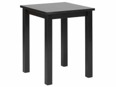 Flix - table d'appoint carrée bois massif vernis noir