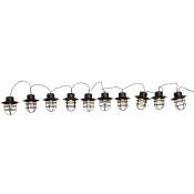 Guirlande style industriel 10 ampoules DETROIT Noir