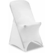 Helloshop26 - Housse pour chaise couvre-chaise protège chaise extensible de mariage (tissu extensible, matériau : élasthanne, coloris : blanc,