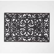Homescapes - Paillasson tapis d'extérieur en caoutchouc ajouré, 70 x 45 cm - Noir