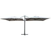 Iperbriko - Parapluie aluminium blanc Bismark 3x6 cm