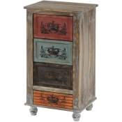 Jamais utilisé] Commode Vigo armoire table d'appoint, vintage, shabby chic, 79x43x33cm - brown