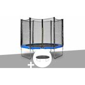Kit trampoline Jardideco Cronos Ø 3,66 m Bleu + Bâche de protection