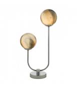 Lampe Design Mikara Chrome poli,verre à effet de marbre