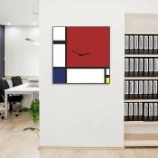 Mondrian Grand tableau magnétique horloge murale design