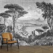 Papier peint panoramique gravure Naples 390x270cm