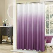 Rideau de douche 180 x 180 cm rideau de douche dégradé violet rideau de douche en polyester imprimé imperméable - Purple
