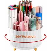 Sunxury - Porte-stylos à crayons de bureau, 5 emplacements, organisateurs de stylos à crayons rotatifs à 360 ° pour bureau, organisateur de