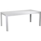 Table de jardin extensible Blanc 180/240x100 cm h 75