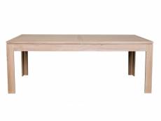 Table moderne extensible en chêne blanchi l160 à 240 - boston