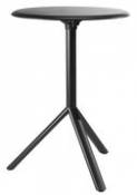 Table pliante Miura / Ø 60 cm - Plank noir en métal