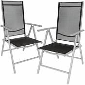 TecTake Lot de aluminium chaises de jardin pliante