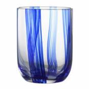 Verre Stripe / 39 cl - Peint à la main - Normann Copenhagen bleu en verre
