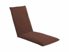 Vidaxl chaise longue pliable tissu oxford marron