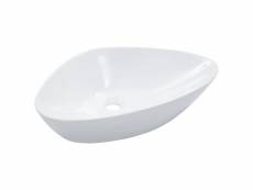 Vidaxl lavabo 58,5 x 39 x 14 cm céramique blanc 143901