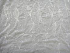 Voilage en étamine à imprimés fleuris - Blanc - 140 x 240 cm