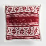 1001kdo - Coussin Sherpa Coral Norden rouge
