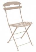 Chaise pliante La Môme / Acier - Fermob beige en métal