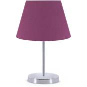 Cotecosy - Lampe de table Accensa Métal Argent et Prune - Violet