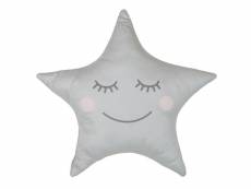 Coussin - forme étoile - 44 x 37 cm - gris