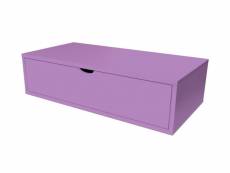 Cube de rangement bois 100x50 cm + tiroir lilas CUBE100T-Li