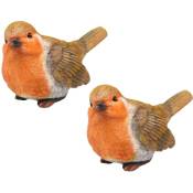 Farmwood Animals - Oiseau rouge-gorge en résine (Lot