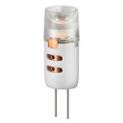 goobay Lampe LED compacte, 1,1 W, culot G4, blanc chaud,