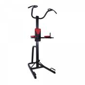 Gorilla Sports - Station de traction multifonction power tower rouge - Chaise romaine