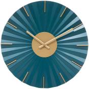 Horloge murale jil, bleue, pointes dorées, ø 45 cm