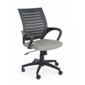 Iperbriko - Chaise de bureau grise avec roulettes et