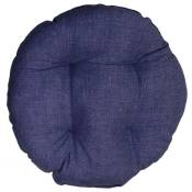 Iperbriko - Housse de chaise ronde liseré bleu
