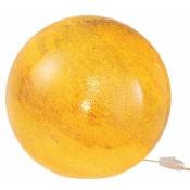Lampe boule à poser en verre jaune 29x29x29 cm - Jaune