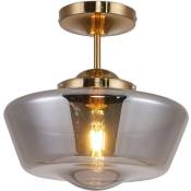 Lampe de plafond - Suspension de style vintage - Suki Gris transparent - Verre, Métal - Gris transparent