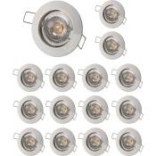 Lampesecoenergie - Lot de 15 Spot encastrable fixe