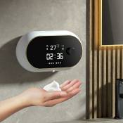Merkmak - Distributeur automatique de savon sous forme de mousse, affichage de l'heure et de la temperature chargement usb Induction du corps humain