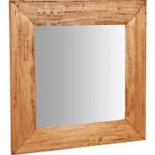 Miroir Mural à accrocher carré en bois massif de